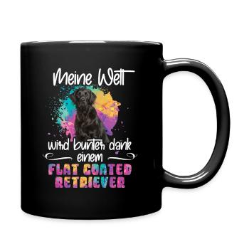 Dank meines Flat coated retriever Hund - Tasse einfarbig - Schwarz - Rechts