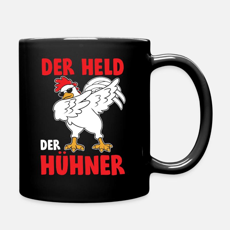 Der Held der Hühner Dabbing Huhn - Tasse einfarbig - Schwarz