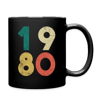 Vintage Anniversaire Rétro 1980 - Mug uni - noir - Droite