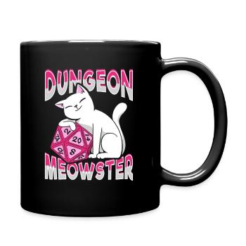 Dungeon Meowster Shirt für RPG Gamer - Tasse einfarbig - Schwarz - Rechts
