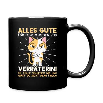 Jobwechsel Neuer Job Abschied Kollege neue Arbeit - Tasse einfarbig - Schwarz - Rechts