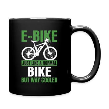Funny E-Bike Bicycle Bike Quotes - Full Colour Mug - black - Right