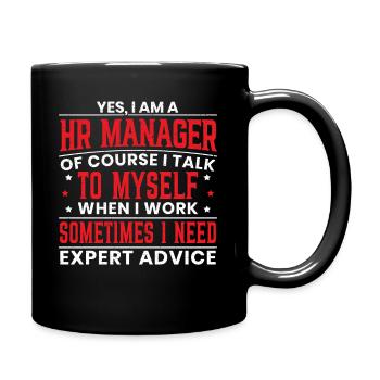 I am an HR Manager HR Manager - Full Colour Mug - black - Right