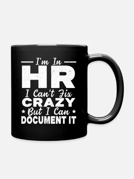 Ich Bin In Der Personalabteilung HR Manager - Ensfarvet krus - sort