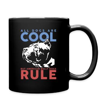 American Bully chiens propriétaires de chiens cadeau - Mug uni - noir - Droite