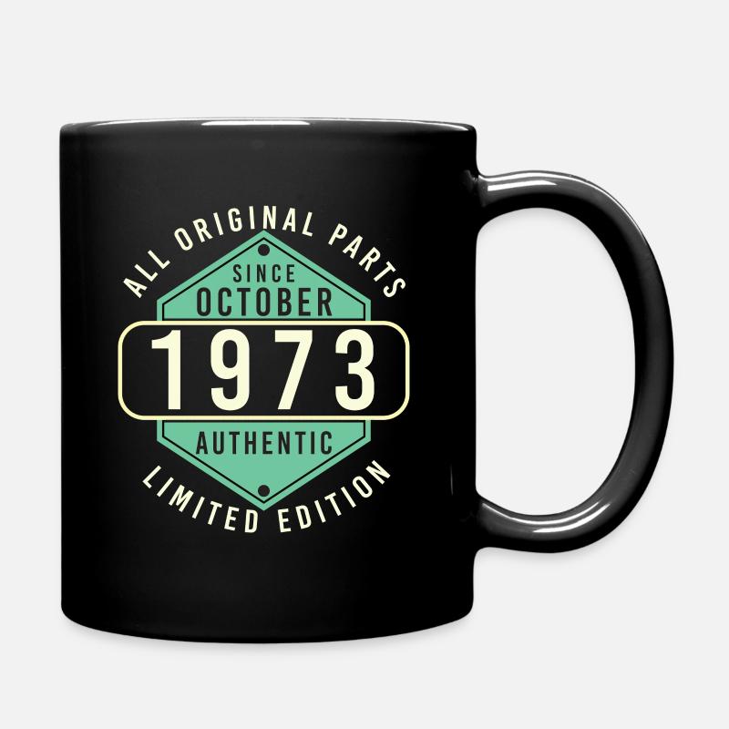Geboren Oktober 1973 Geschenkidee - Tasse einfarbig - Schwarz