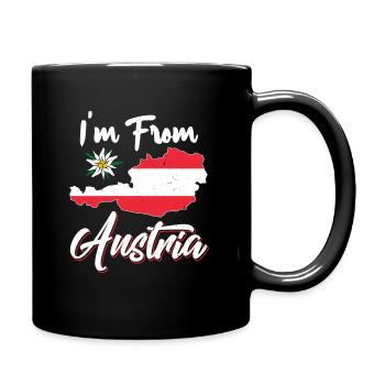 I’m From Austria Flower Country Flag - Mug uni - noir - Droite