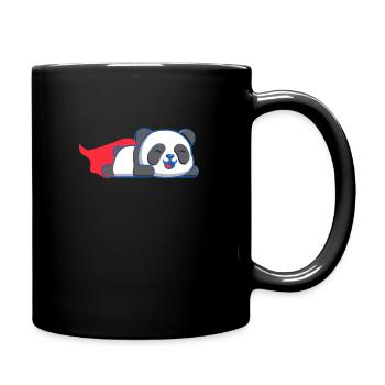 Panda Superhero - Full Colour Mug - black - Right