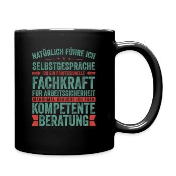 Sicherheitsfachkraft witziger Spruch für Arbeit - Tasse einfarbig - Schwarz - Rechts
