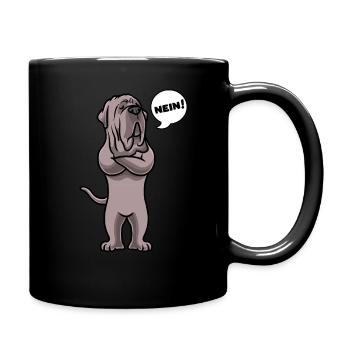 Mastino Napoletano Hund Neapolitanischer Mastiff - Tasse einfarbig - Schwarz - Rechts