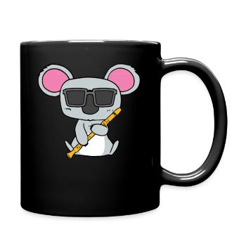 Koala Recorder Flute - Full Colour Mug - black - Right