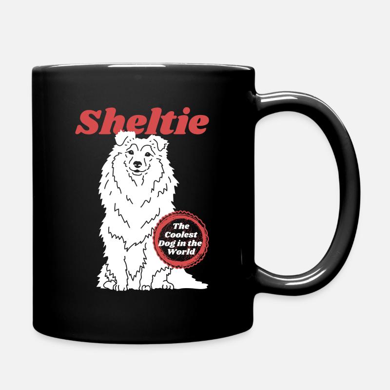 Sheltie Shetland Sheepdog chien cadeau - Mug uni - noir
