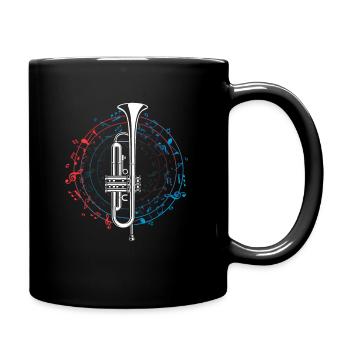Trumpet Instrument Musical Note Circular Music - Tasse einfarbig - Schwarz - Rechts