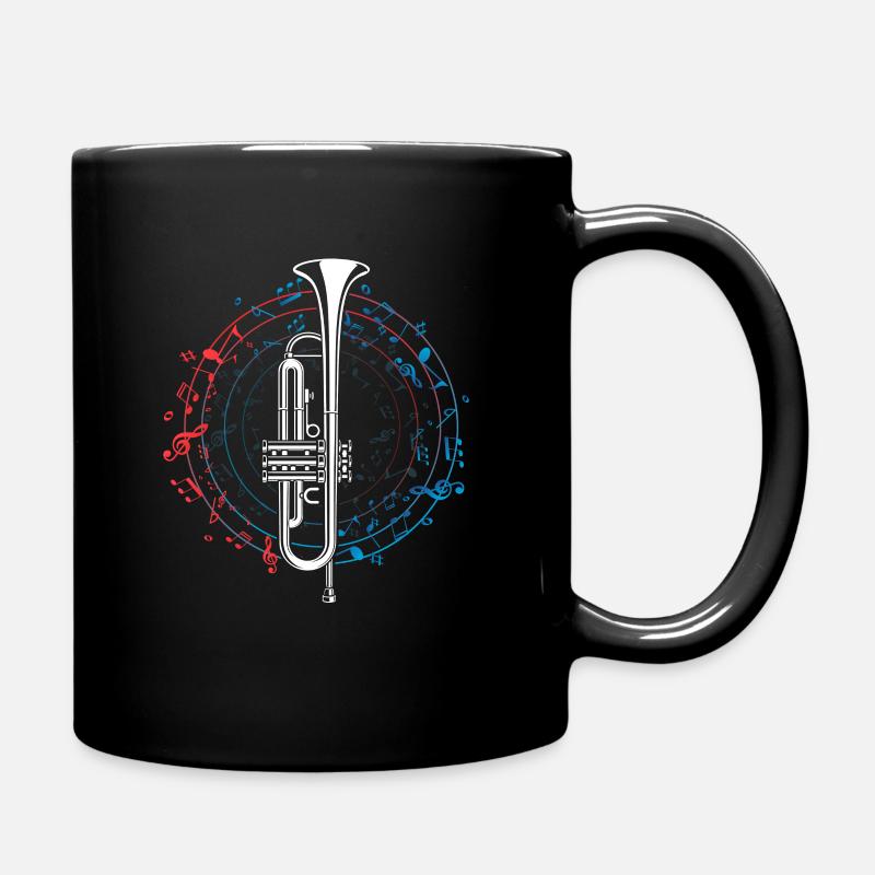 Trumpet Instrument Musical Note Circular Music - Tasse einfarbig - Schwarz