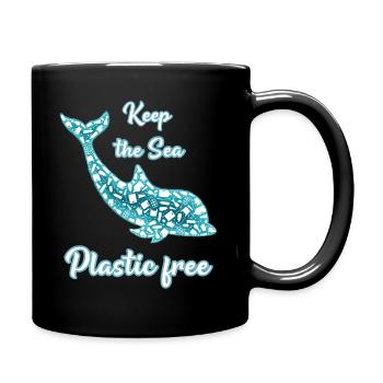 Umweltschutz Shirt Aktivist Plastikfrei Recycling - Tasse einfarbig - Schwarz - Rechts
