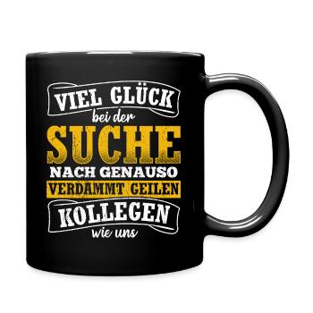 Jobwechsel Abschiedsgeschenk Kollegen & Kollegin S - Tasse einfarbig - Schwarz - Rechts