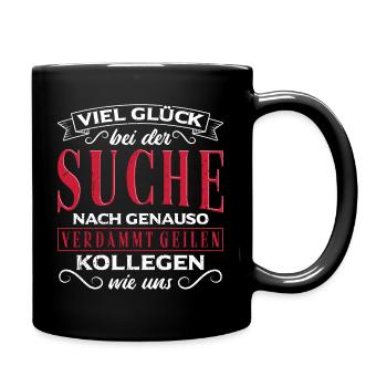 Jobwechsel Abschiedsgeschenk Kollegen & Kollegin S - Tasse einfarbig - Schwarz - Rechts