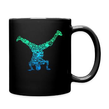 Breakdance Breakdancer Breakdancing - Tasse einfarbig - Schwarz - Rechts