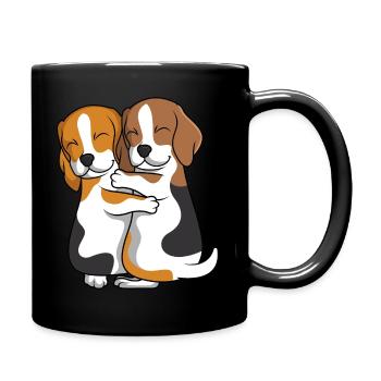 Beagle Lovers Dogs Mistress Children - Full Colour Mug - black - Right