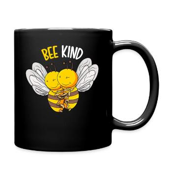 Bee Kind Bienen Kinder Mädchen - Tasse einfarbig - Schwarz - Rechts