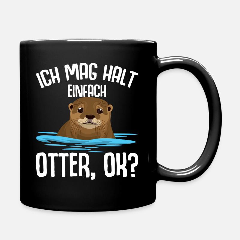 Ich mag halt Otter Seeotter Kinder Damen - Tasse einfarbig - Schwarz