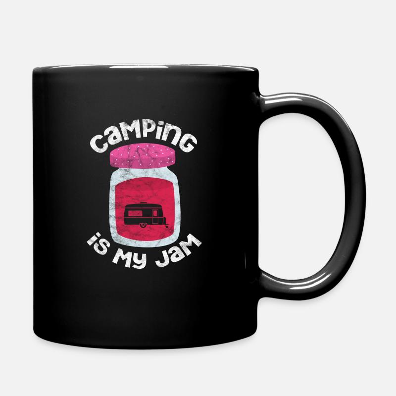 Camping - Tasse einfarbig - Schwarz