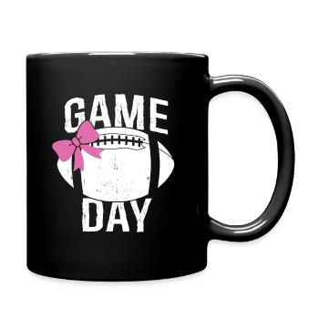Football Game Day Pink - Full Colour Mug - black - Right