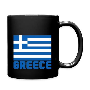 Griechenland - Tasse einfarbig - Schwarz - Rechts