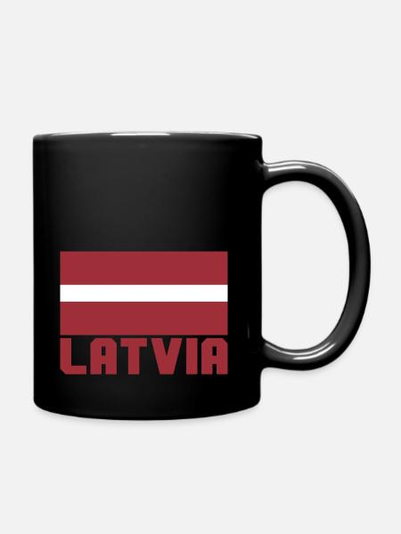 Lettonie - Mug uni - noir