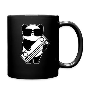 Panda Synthesizer Keyboard Instrument - Tasse einfarbig - Schwarz - Rechts