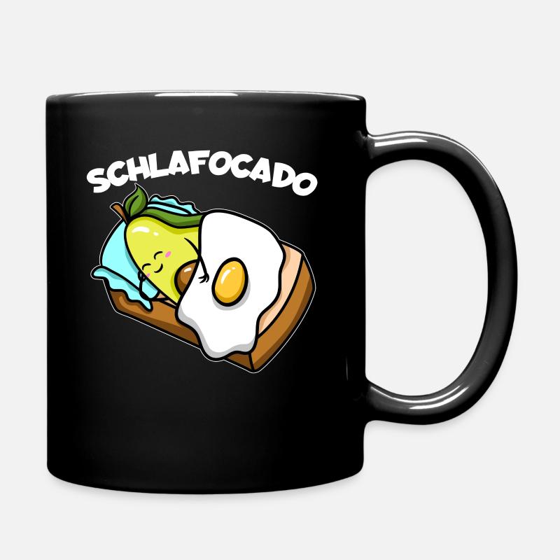 Schlafocado Avocado Schlafanzug Pyjama Nachthemd - Tasse einfarbig - Schwarz