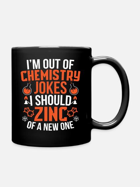 Drôle de chimie Zinc Pun Science Teacher Vêtements - Mug uni - noir