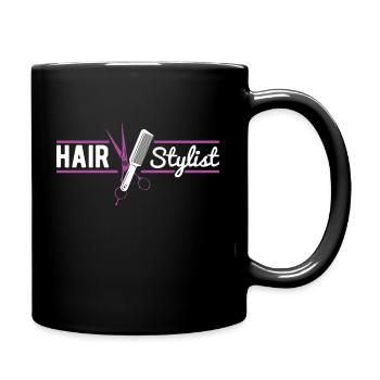 Hairstylist Friseur Friseurin Friseure - Tasse einfarbig - Schwarz - Rechts