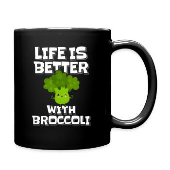 Brocolis - Mug uni - noir - Droite