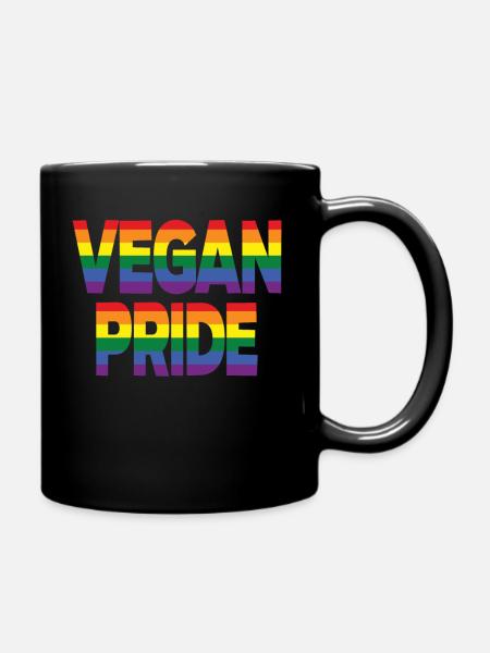 Vegan Pride Veganer LGBT Veganerin LGBTQ Pride - Tasse einfarbig - Schwarz