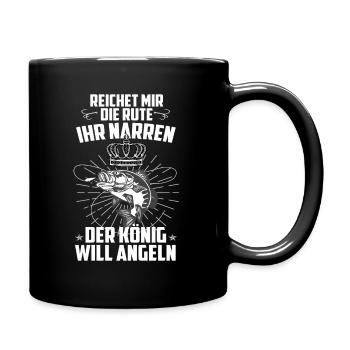 Reicht Mir Die Rute Ihr Narren König Will Angeln - Tasse einfarbig - Schwarz - Rechts
