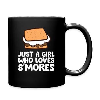 Smores Girl Nur ein Mädchen, das Smores liebt - Tasse einfarbig - Schwarz - Rechts