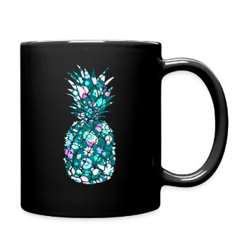 Colorful pineapple - Full Colour Mug - black - Right