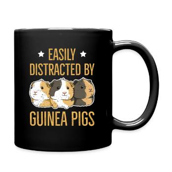 Guinea pig design for a guinea pig - Full Colour Mug - black - Right