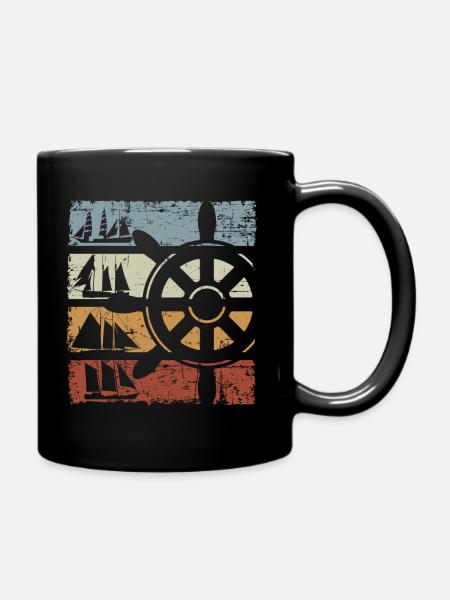 Retro Sailor Vintage - Tasse einfarbig - Schwarz
