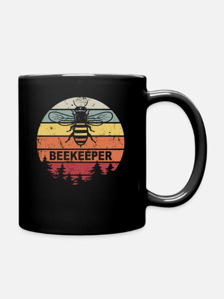Retro Beekeeper Vintage Honigbienen Imker Imkerei - Tasse einfarbig - Schwarz
