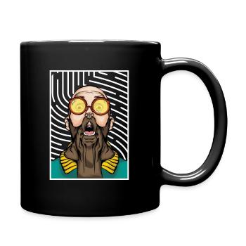 Labrador Hipster - Tasse einfarbig - Schwarz - Rechts