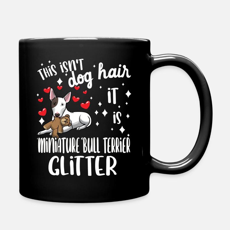 Miniatur Bullterrier Hund - Tasse einfarbig - Schwarz