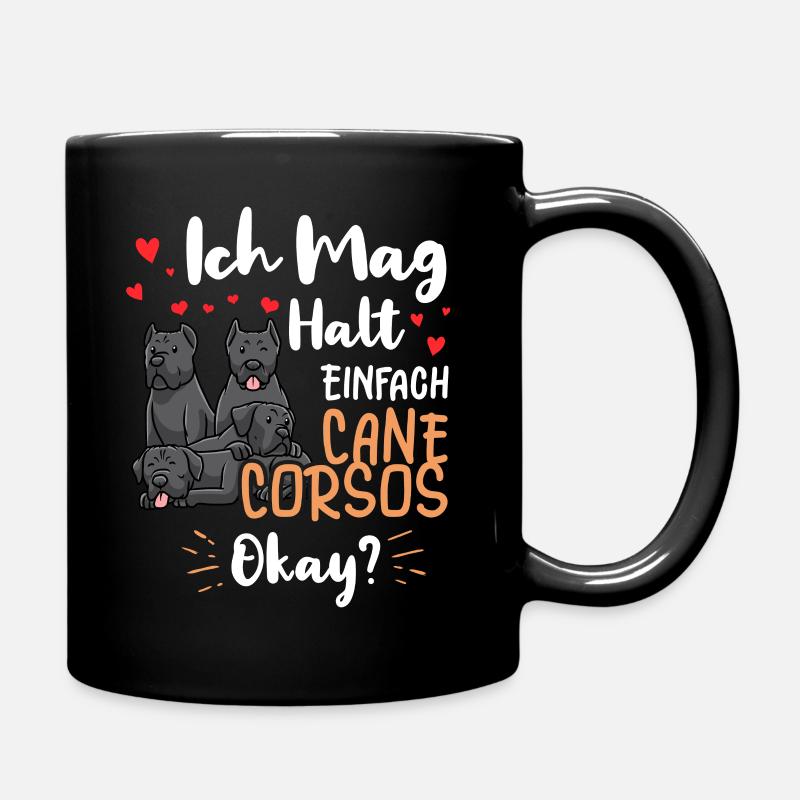 Cane Corso - Tasse einfarbig - Schwarz