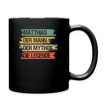 Matthias Mann Mythos Legende - Tasse einfarbig - Schwarz - Rechts