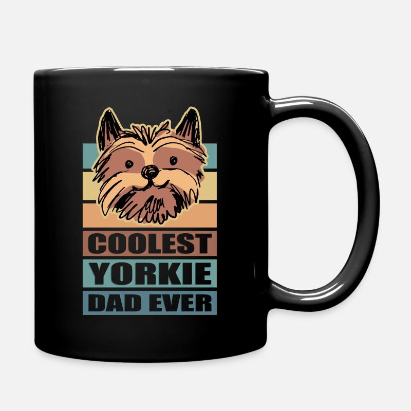Yorkie Dad | Yorkshire Terrier Herrchen Geschenk - Tasse einfarbig - Schwarz