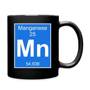 Manganese chemical element periodic table Funny - Full Colour Mug - black - Right