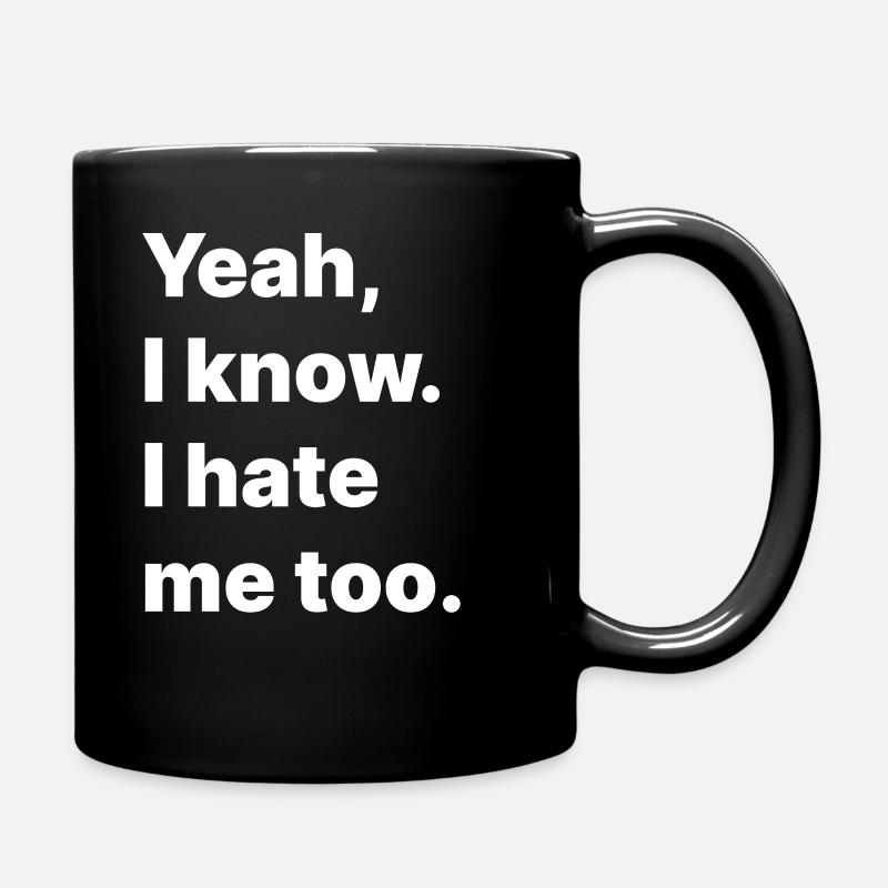 Funny, Self Deprecating humour, Introvert, Bold - Full Colour Mug - black
