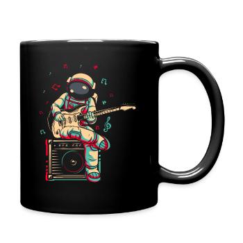 AStronaut guitarist electric guitar music lover - Full Colour Mug - black - Right