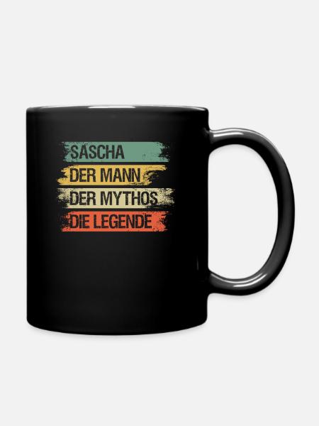Sascha - Tasse einfarbig - Schwarz